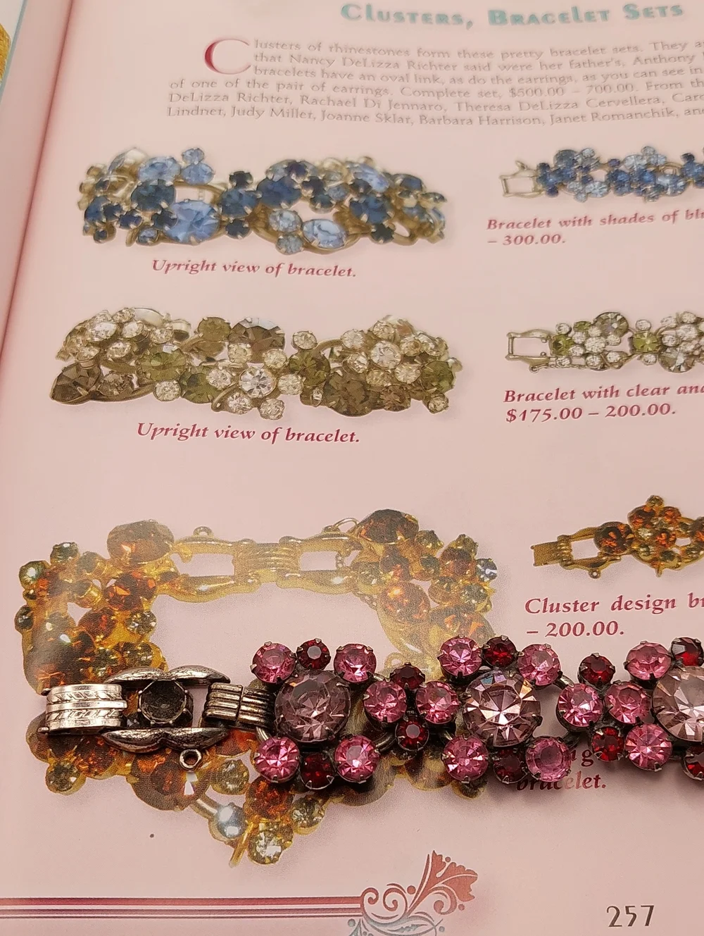 DeLizza & Elster JULIANA Pinks & Reds Crystal Cluster Bracelet - Women Jewelry